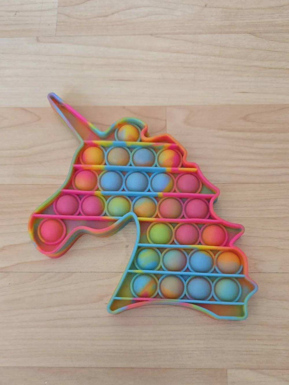 Unicorn Rainbow Colorful Silicone Pop-It Fidget Toy Stress Relief Game